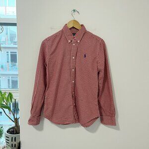 Ralph Lauren Red Checkered Button Down Shirt